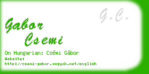 gabor csemi business card